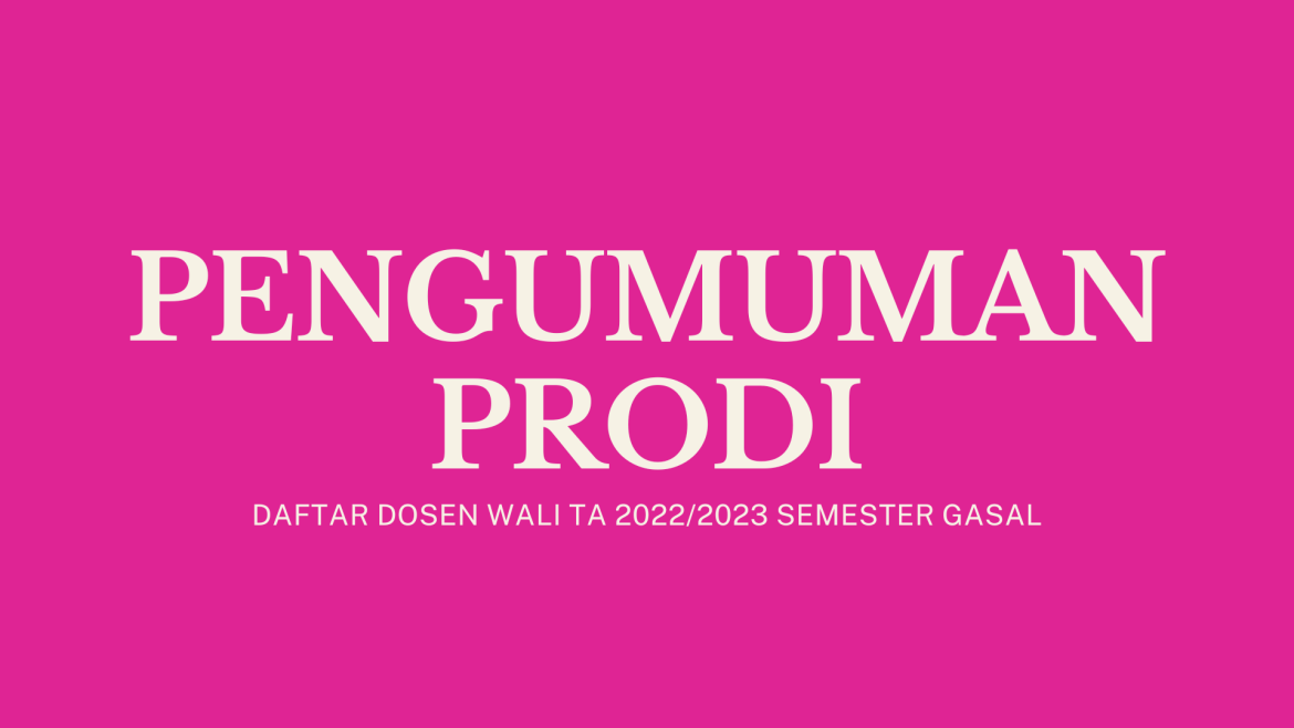 Daftar Dosen Wali 22.1
