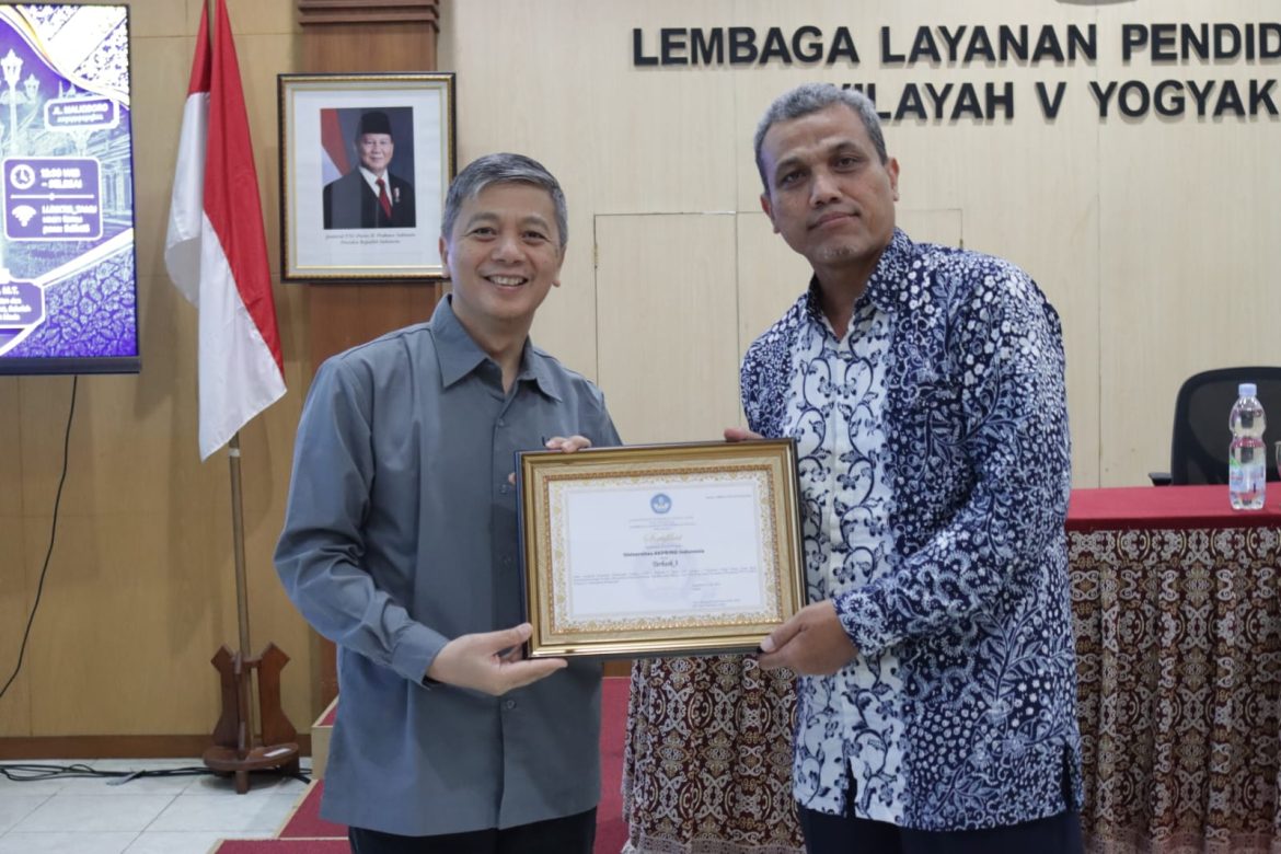 Akprind University Raih Terbaik 3 Anugerah Kerja Sama Diktisaintek LLDikti Wil.V 2026